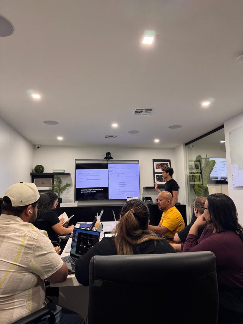 Training session in a client's office